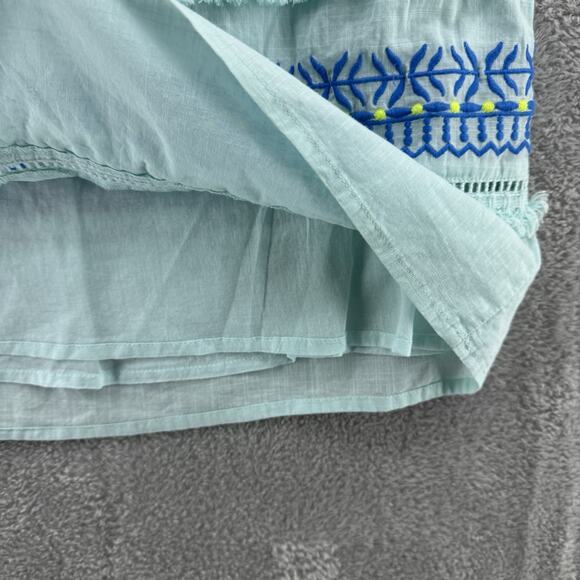 Vineyard Vines Dress Women 0 Crystal Blue Embroidered Shift Boat Neck Short New - Picture 5 of 13